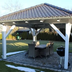 Pavillon in Miltitz weiß