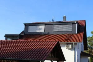 Etagengaube mit Blick von Außen - Zimmerei Karoholzbau
